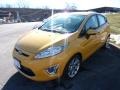 2011 Yellow Blaze Metallic Tri-Coat Ford Fiesta SES Hatchback  photo #5