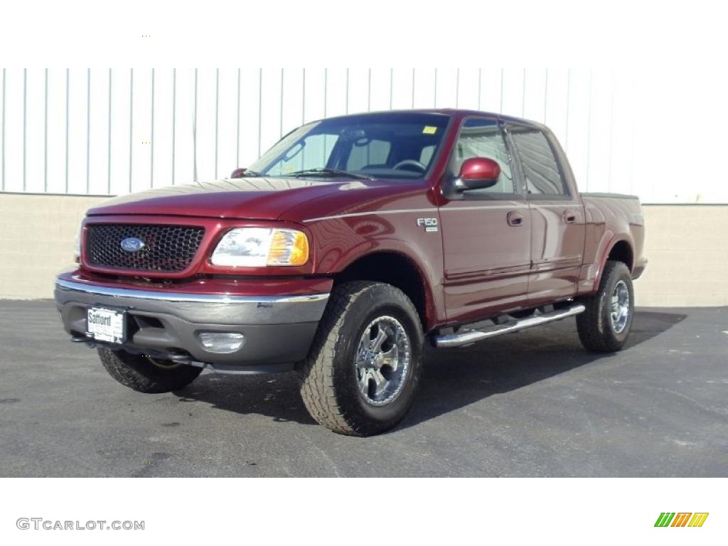 2003 F150 XLT SuperCrew 4x4 - Toreador Red Metallic / Medium Graphite Grey photo #1