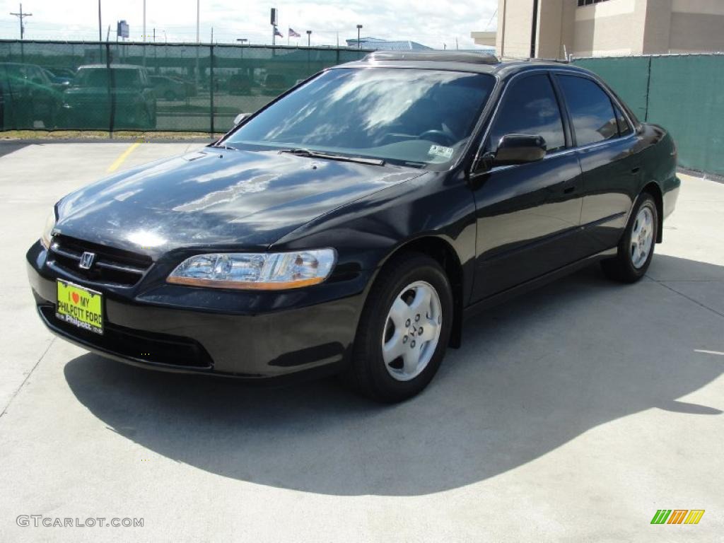 2000 Accord EX V6 Sedan - Nighthawk Black Pearl / Quartz photo #7