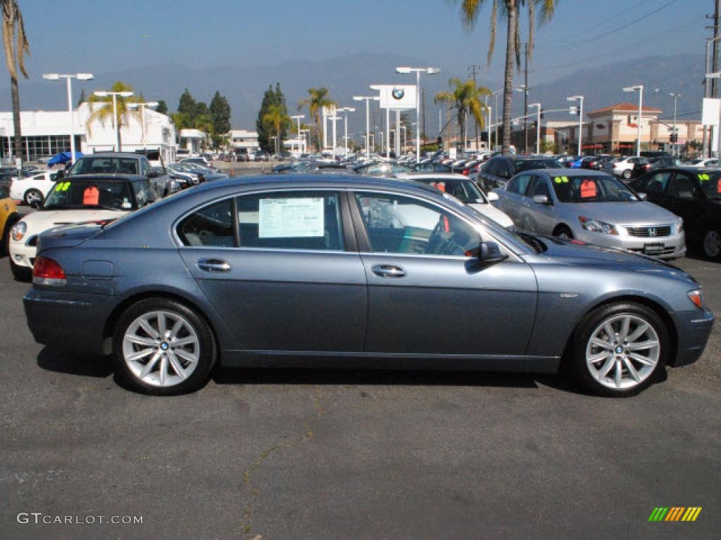 2008 7 Series 750Li Sedan - Michigan Blue Metallic / Flannel Grey photo #3