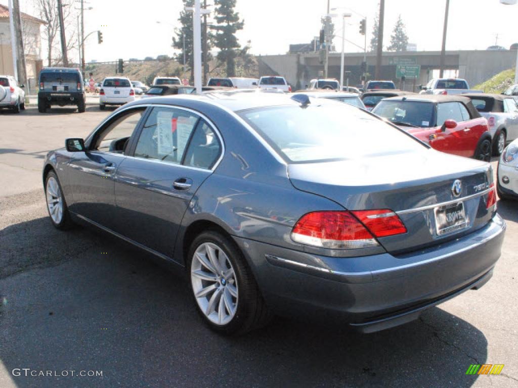 2008 7 Series 750Li Sedan - Michigan Blue Metallic / Flannel Grey photo #10