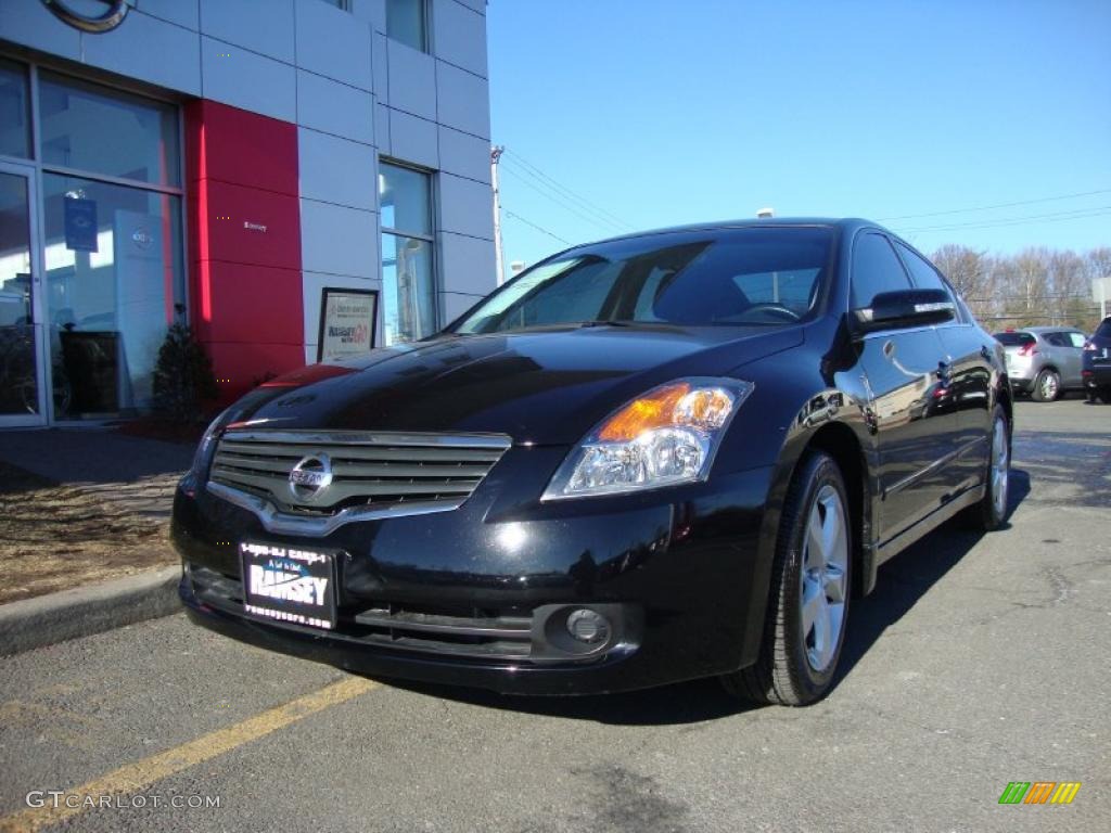 2007 Altima 3.5 SE - Super Black / Charcoal photo #1