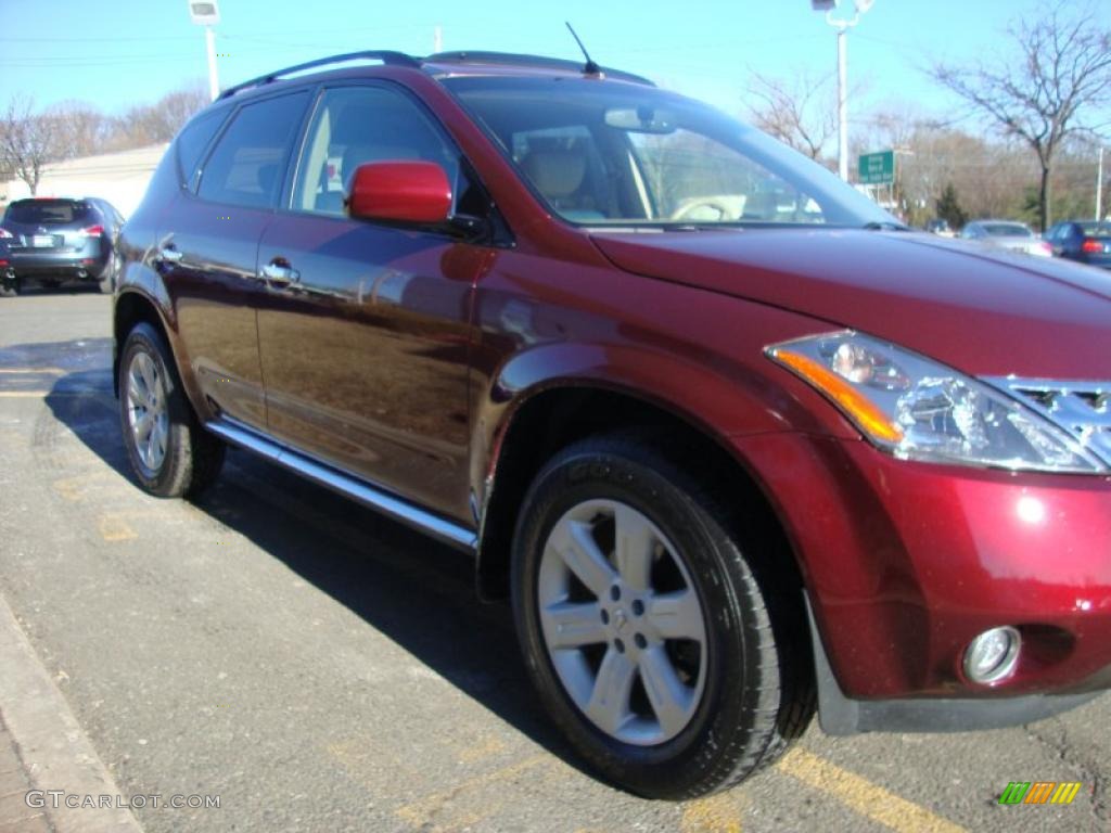 2006 Murano SL AWD - Merlot Pearl / Cafe Latte photo #6