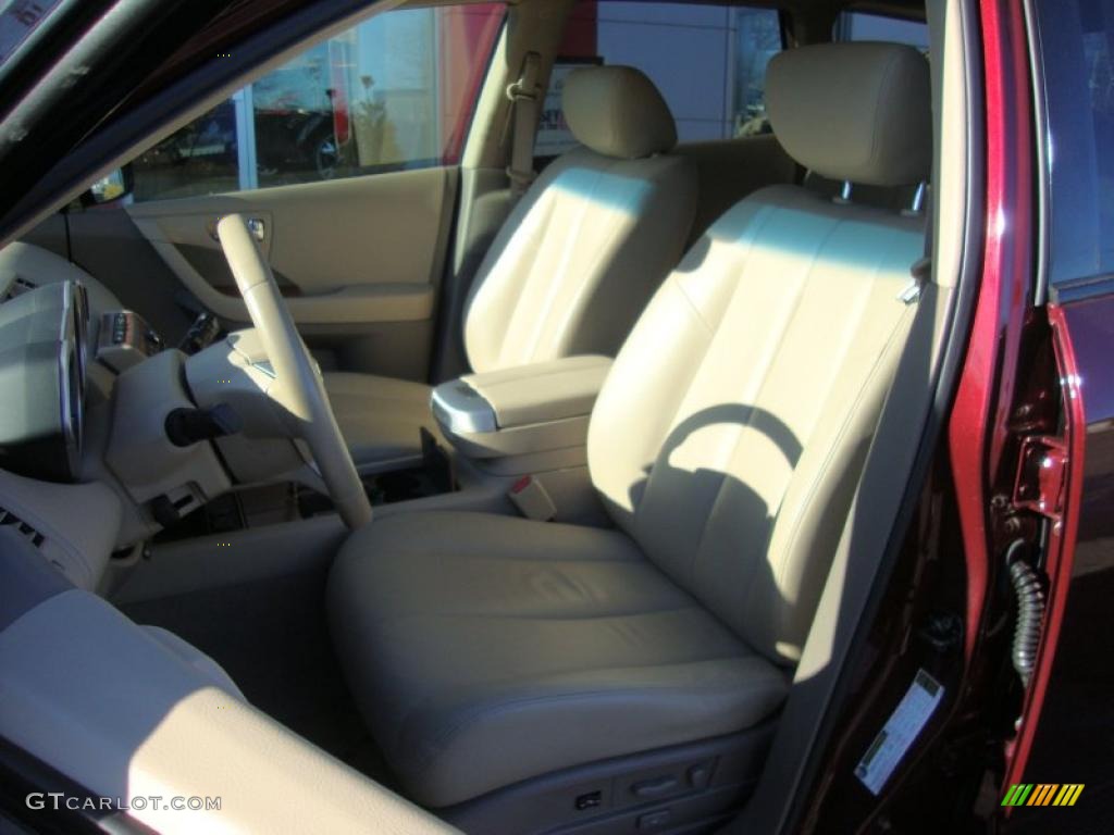 2006 Murano SL AWD - Merlot Pearl / Cafe Latte photo #24