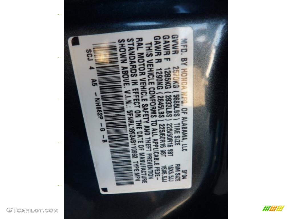 2004 Odyssey EX-L - Sage Brush Pearl / Quartz photo #14