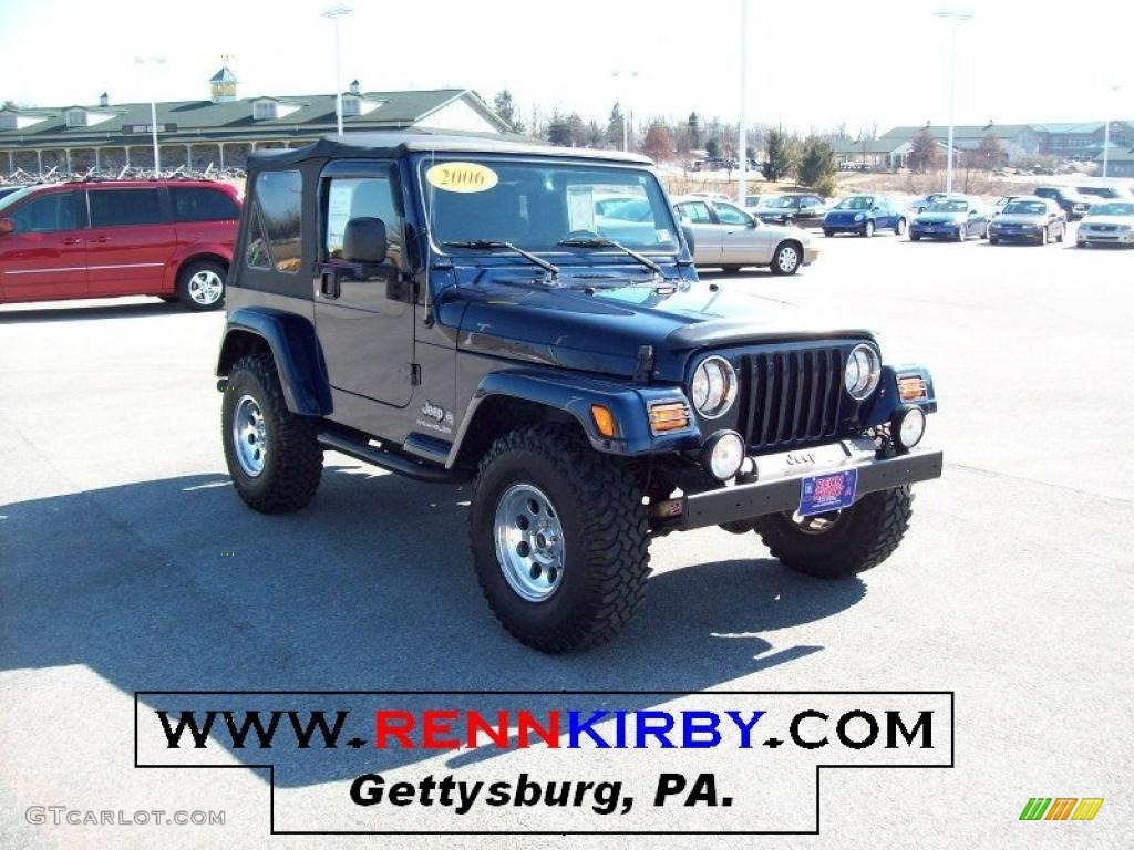 2006 Wrangler X 4x4 - Midnight Blue Pearl / Dark Slate Gray photo #1