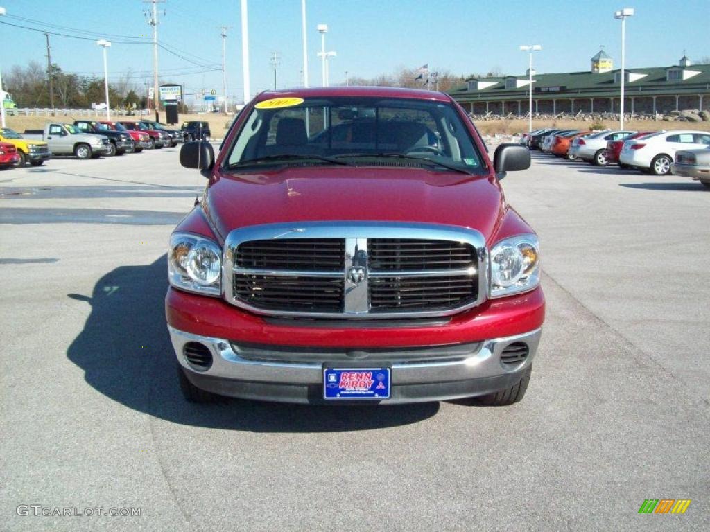 2007 Ram 1500 SLT Regular Cab 4x4 - Inferno Red Crystal Pearl / Medium Slate Gray photo #29