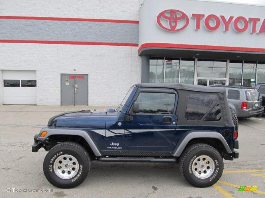 2004 Wrangler X 4x4 - Patriot Blue Pearl / Dark Slate Gray photo #2