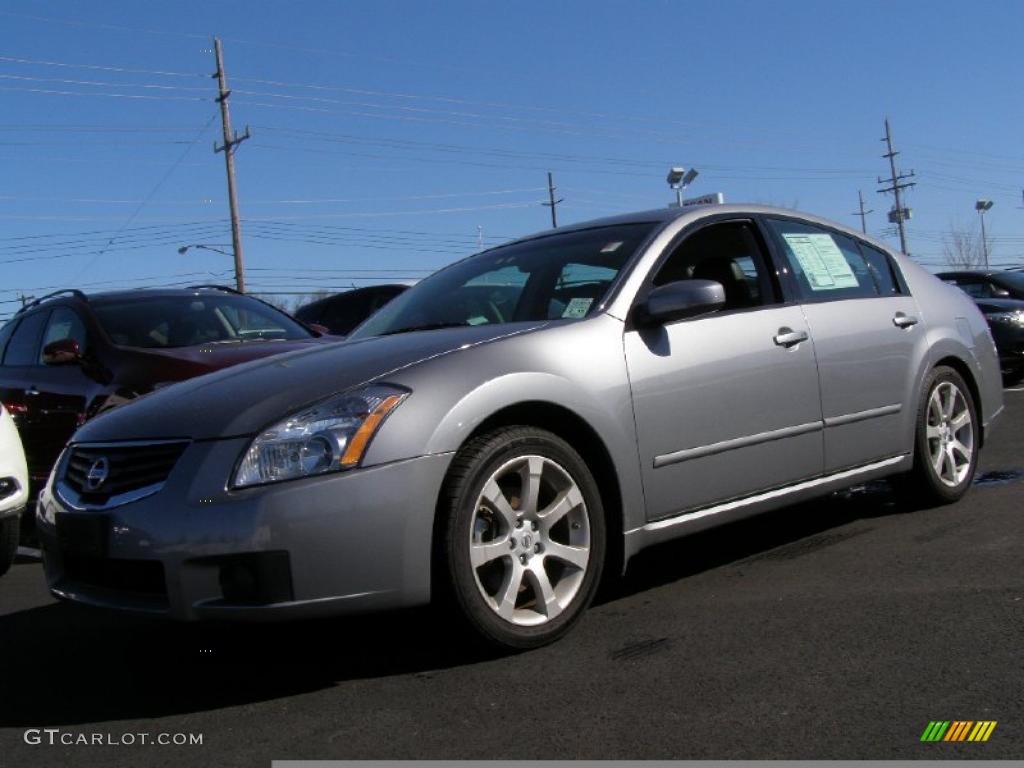 2008 Maxima 3.5 SE - Precision Gray Metallic / Charcoal Black photo #1