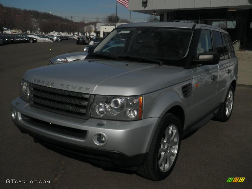 2008 Range Rover Sport HSE - Zermatt Silver Metallic / Almond photo #1