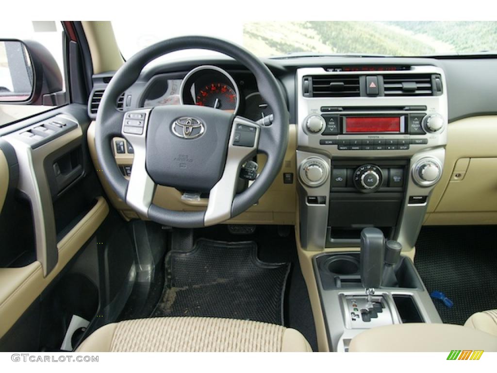 2011 Toyota 4Runner SR5 4x4 Sand Beige Dashboard Photo #45405087