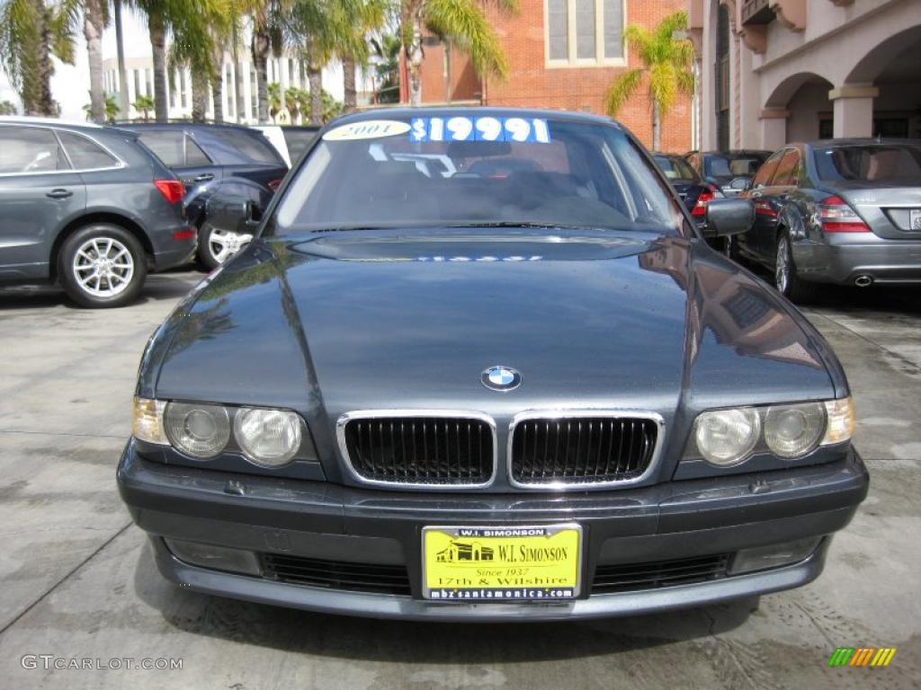 2001 7 Series 740i Sedan - Stratus Metallic / Grey photo #6