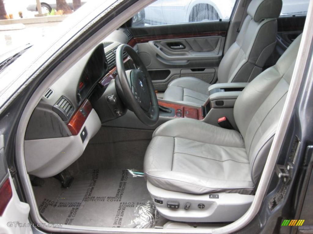 Grey Interior 2001 BMW 7 Series 740i Sedan Photo #45405999
