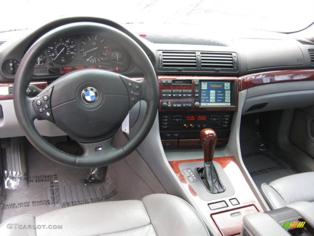 2001 BMW 7 Series 740i Sedan Grey Dashboard Photo #45406074