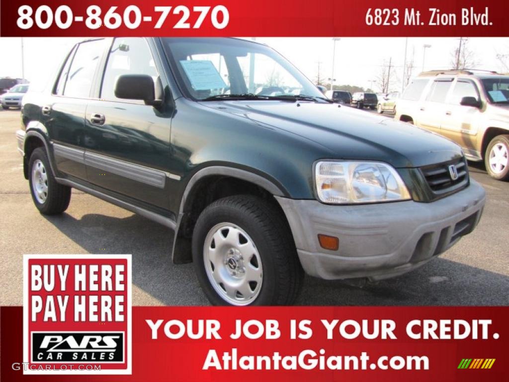 2001 CR-V LX - Clover Green Pearl / Dark Gray photo #4