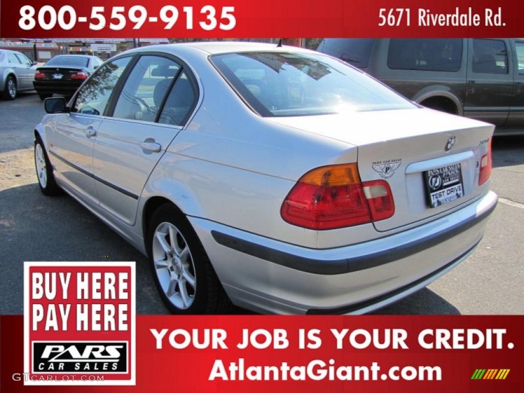 2000 3 Series 328i Sedan - Titanium Silver Metallic / Black photo #2