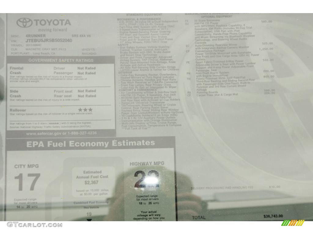 2011 4Runner SR5 4x4 - Magnetic Gray Metallic / Graphite photo #11