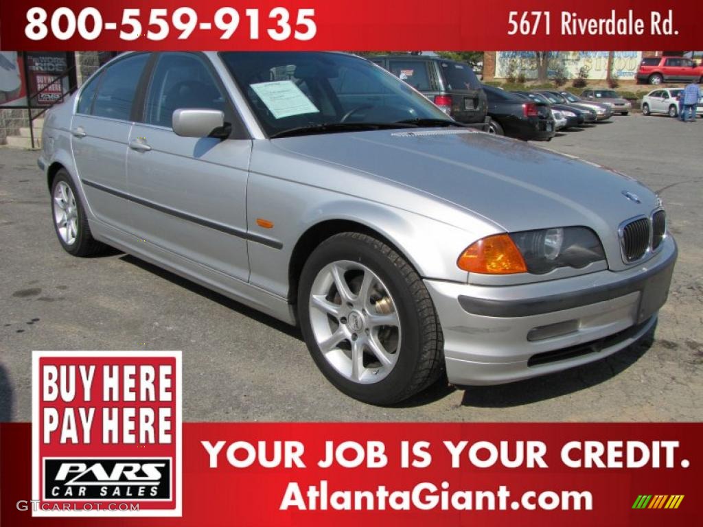 2000 3 Series 328i Sedan - Titanium Silver Metallic / Black photo #4