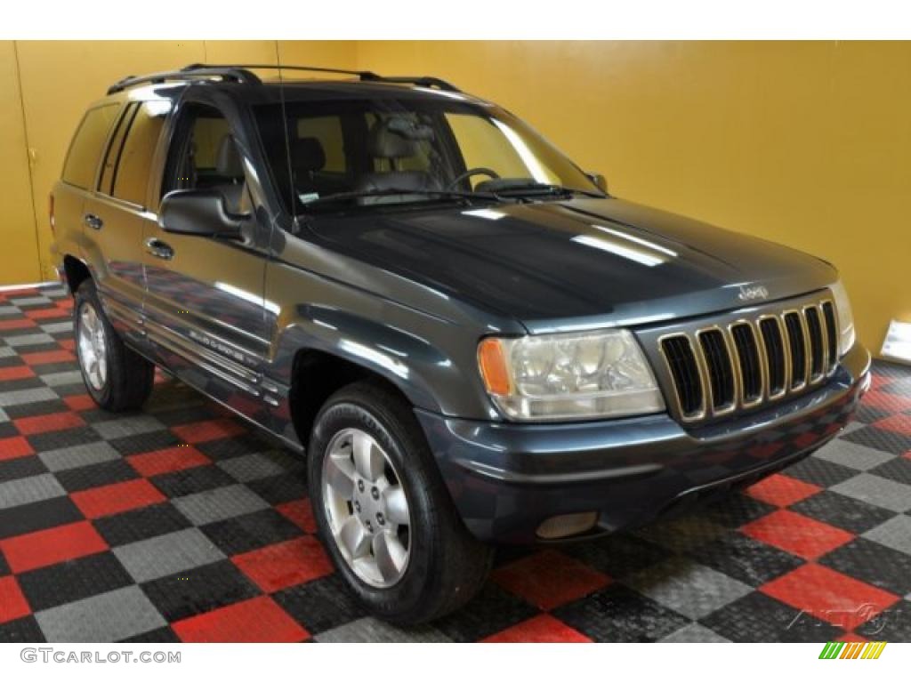 2001 Grand Cherokee Limited 4x4 - Steel Blue Pearl / Agate/Light Taupe photo #1