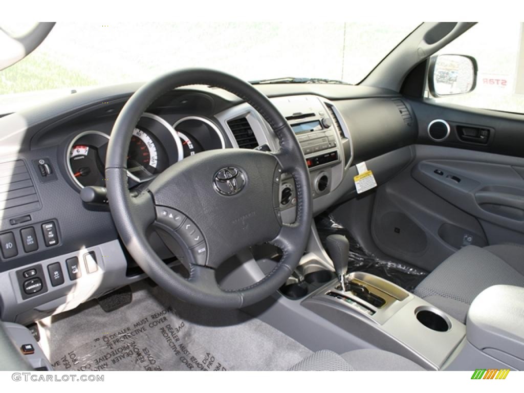 Graphite Gray Interior 2011 Toyota Tacoma V6 TRD Double Cab 4x4 Photo #45411313