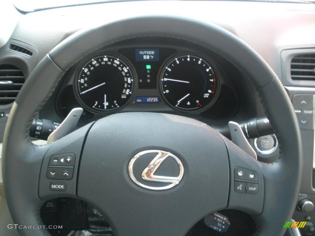 2010 Lexus IS 250 Light Gray Steering Wheel Photo #45411389