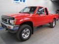 1994 Cardinal Red Toyota Pickup DX V6 Extended Cab 4x4  photo #2