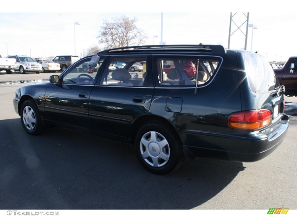 1995 Camry LE V6 Wagon - Dark Emerald Green Metallic / Beige photo #3