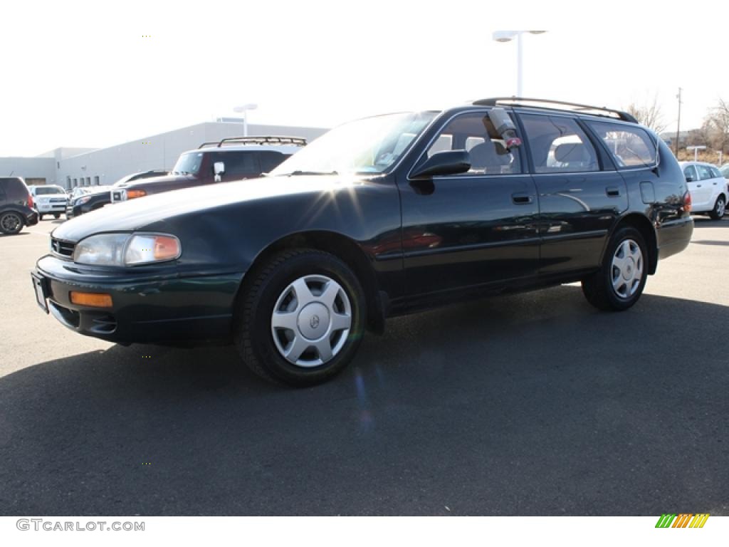 1995 Camry LE V6 Wagon - Dark Emerald Green Metallic / Beige photo #4