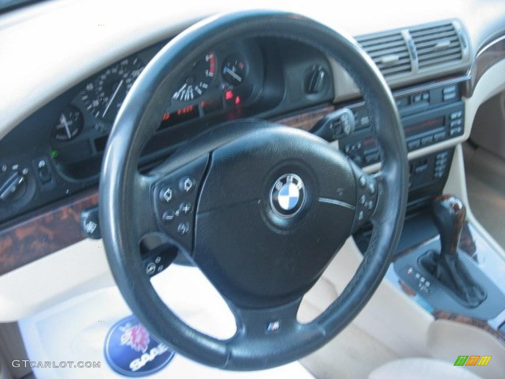 2000 BMW 5 Series 540i Sedan Sand Steering Wheel Photo #45416008