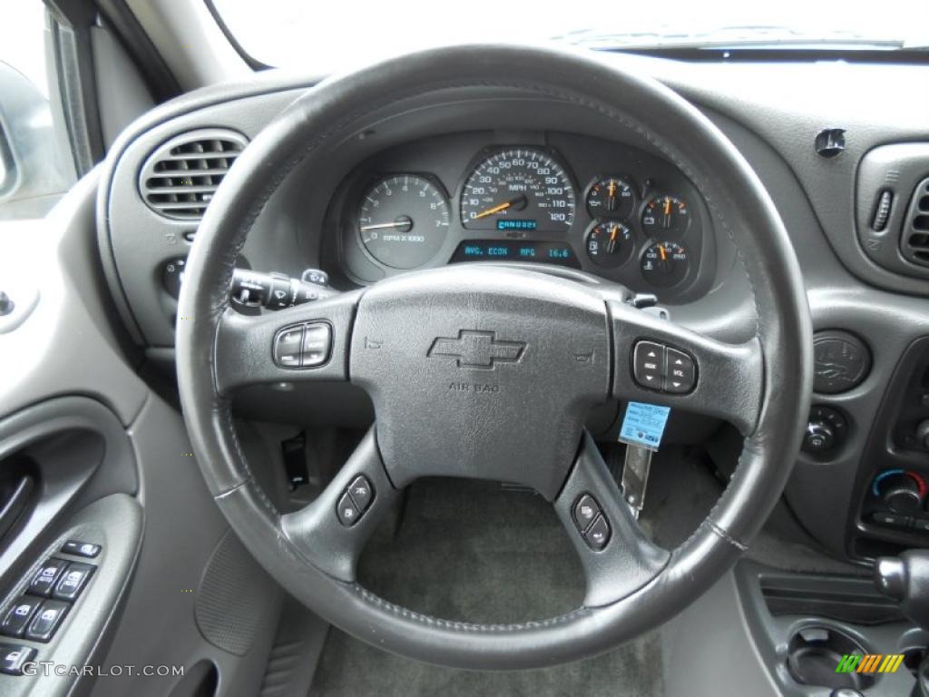 2004 Chevrolet TrailBlazer EXT LS Pewter Steering Wheel Photo #45416144