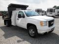 Summit White 2010 GMC Sierra 3500HD Work Truck Regular Cab 4x4 Chassis Dump Truck