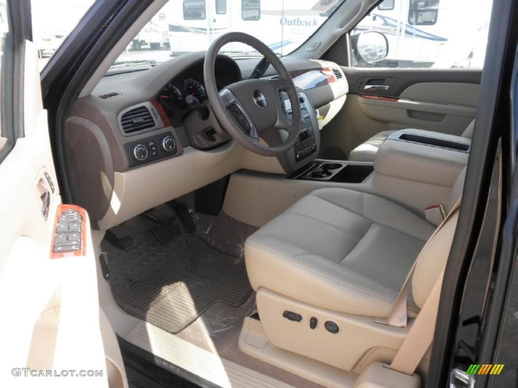 Very Dark Cashmere/Light Cashmere Interior 2011 GMC Sierra 1500 SLT Extended Cab 4x4 Photo #45418288
