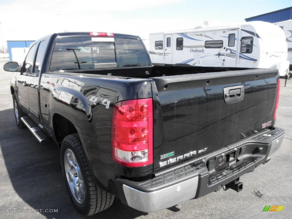 Onyx Black 2011 GMC Sierra 1500 SLT Extended Cab 4x4 Exterior Photo #45418356