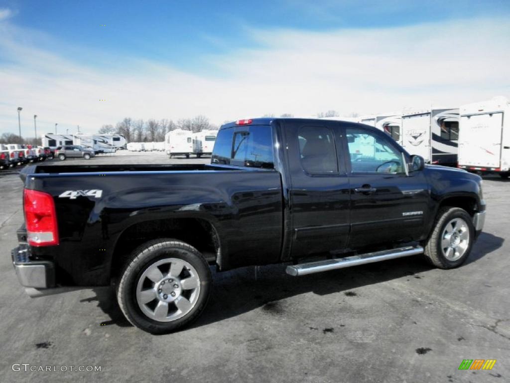 Onyx Black 2011 GMC Sierra 1500 SLT Extended Cab 4x4 Exterior Photo #45418380