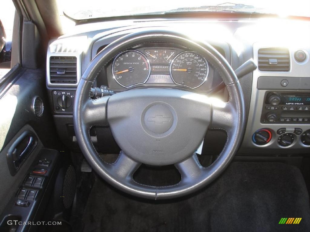 2010 Chevrolet Colorado LT Crew Cab Ebony Steering Wheel Photo #45418424