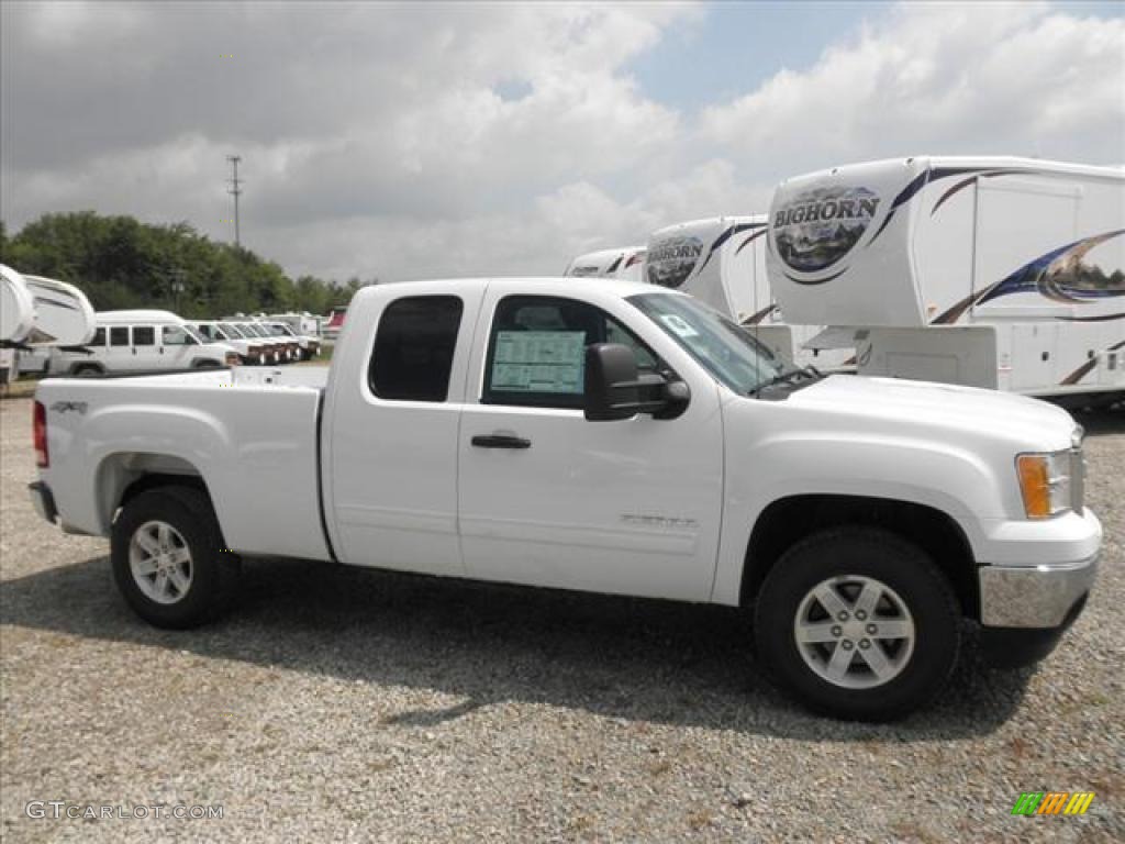 Summit White 2011 GMC Sierra 1500 SLE Extended Cab 4x4 Exterior Photo #45418492