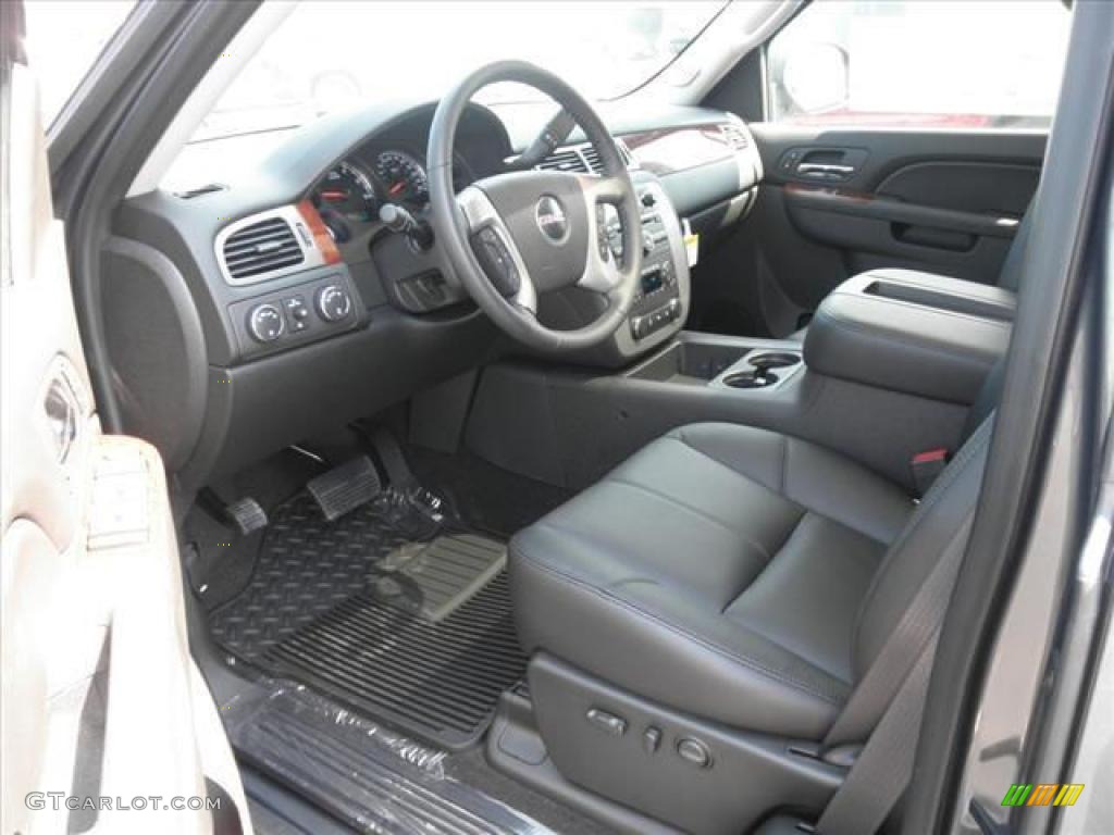 Ebony Interior 2011 GMC Sierra 1500 SLT Extended Cab 4x4 Photo #45418532