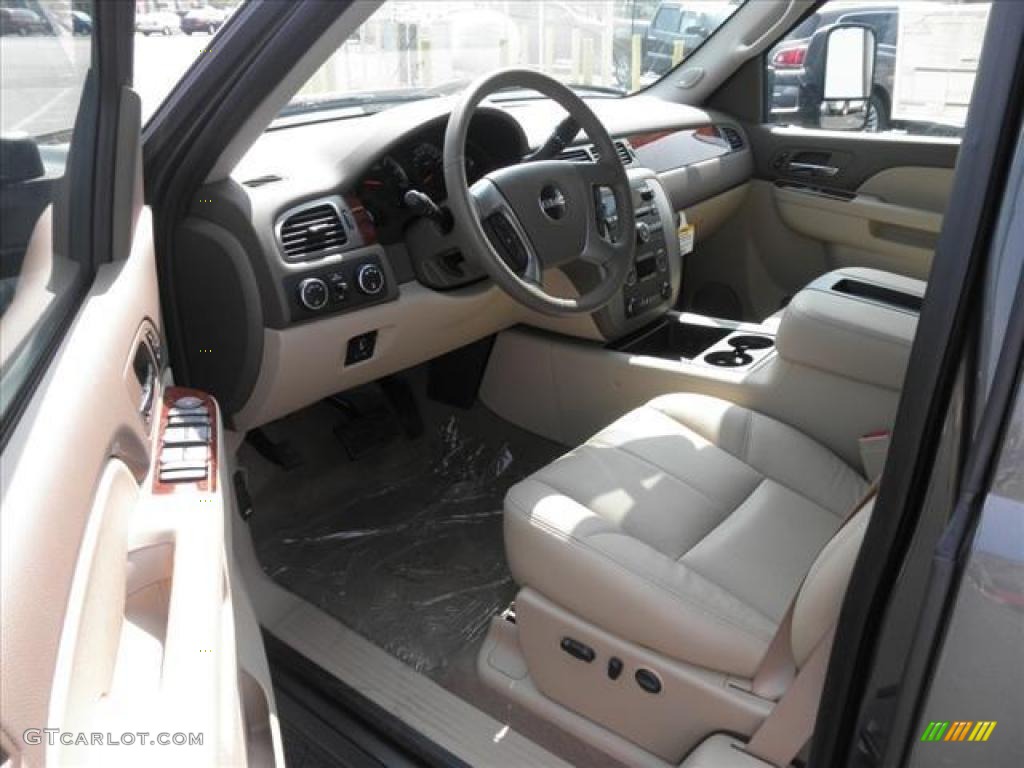 2011 Sierra 3500HD SLT Extended Cab 4x4 - Gray Green Metallic / Light Cashmere/Dark Cashmere photo #5