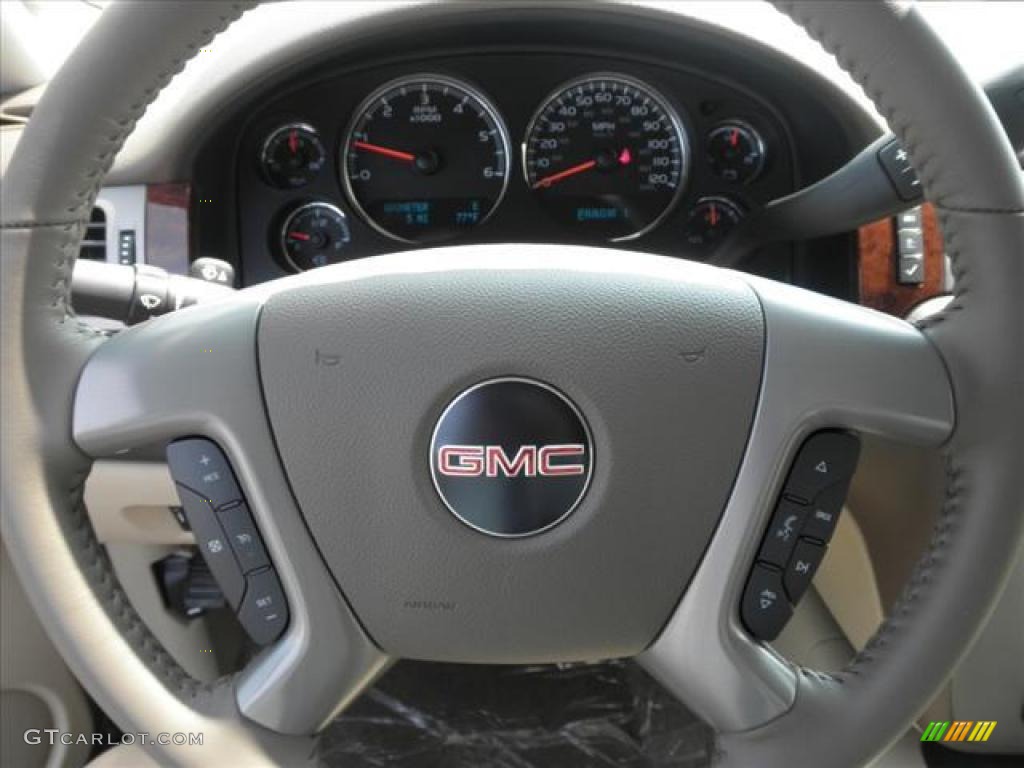 2011 Sierra 3500HD SLT Extended Cab 4x4 - Gray Green Metallic / Light Cashmere/Dark Cashmere photo #8