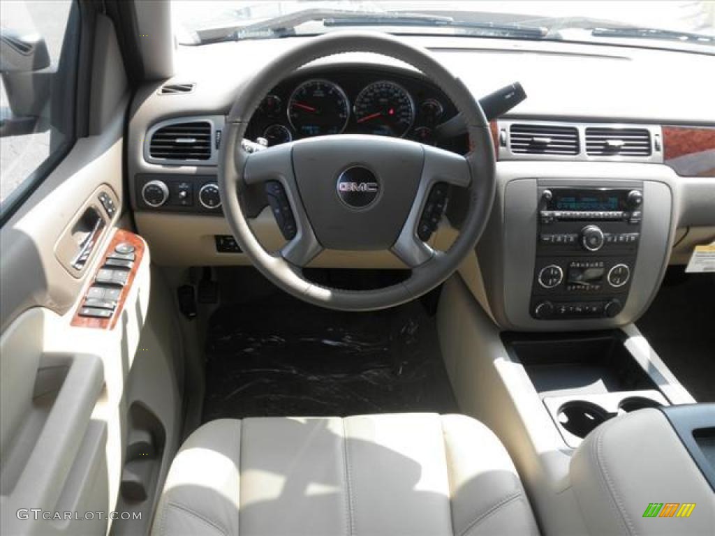 2011 Sierra 3500HD SLT Extended Cab 4x4 - Gray Green Metallic / Light Cashmere/Dark Cashmere photo #11