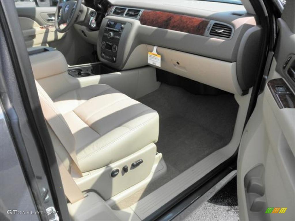 2011 Sierra 3500HD SLT Extended Cab 4x4 - Gray Green Metallic / Light Cashmere/Dark Cashmere photo #17