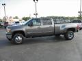  2011 Sierra 3500HD SLT Crew Cab 4x4 Dually Gray Green Metallic