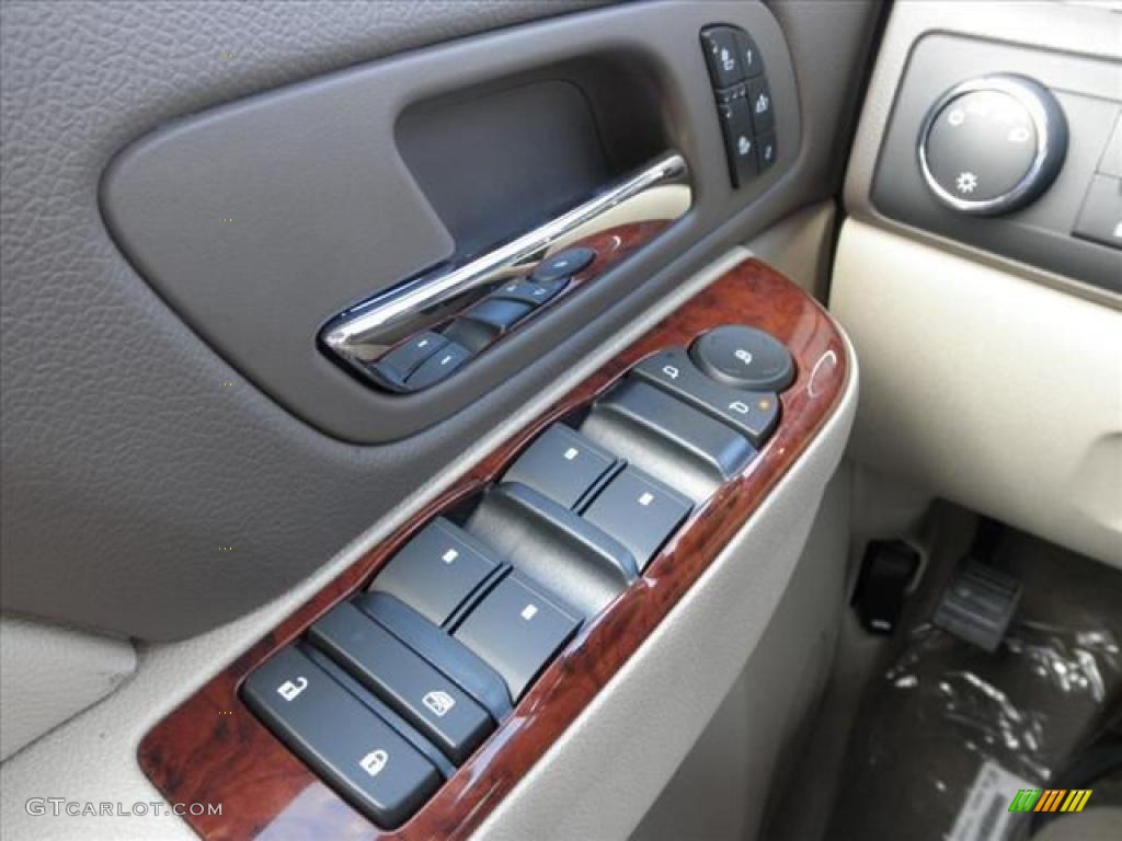 2011 Sierra 3500HD SLT Crew Cab 4x4 Dually - Gray Green Metallic / Light Cashmere/Dark Cashmere photo #9
