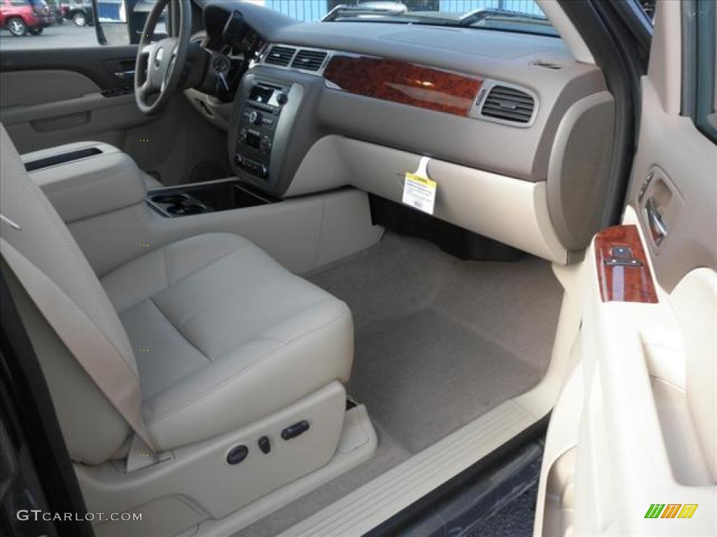Light Cashmere/Dark Cashmere Interior 2011 GMC Sierra 3500HD SLT Crew Cab 4x4 Dually Photo #45420295