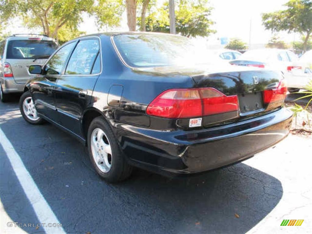1998 Accord EX Sedan - Flamenco Black Pearl / Gray photo #4