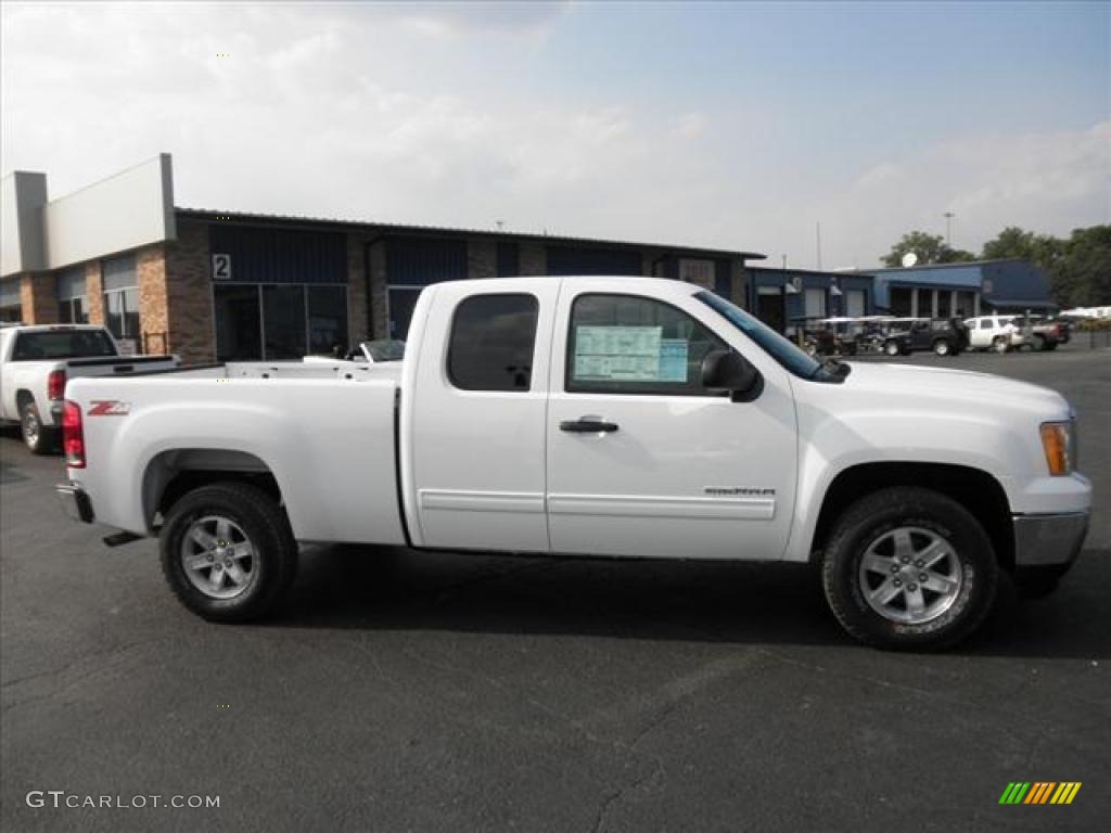 2011 Sierra 1500 SLE Extended Cab - Summit White / Ebony/Light Cashmere photo #19