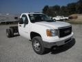 Summit White 2011 GMC Sierra 3500HD Work Truck Regular Cab 4x4 Chassis Exterior