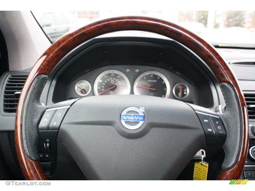 2008 Volvo XC90 V8 AWD Off Black Steering Wheel Photo #45422006