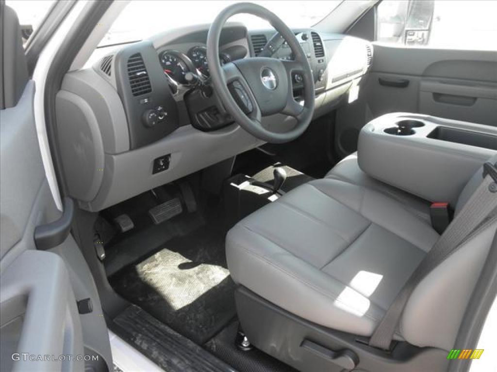 Dark Titanium Interior 2011 GMC Sierra 3500HD Work Truck Regular Cab 4x4 Chassis Photo #45422010