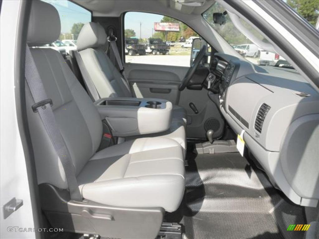 Dark Titanium Interior 2011 GMC Sierra 3500HD Work Truck Regular Cab 4x4 Chassis Photo #45422070